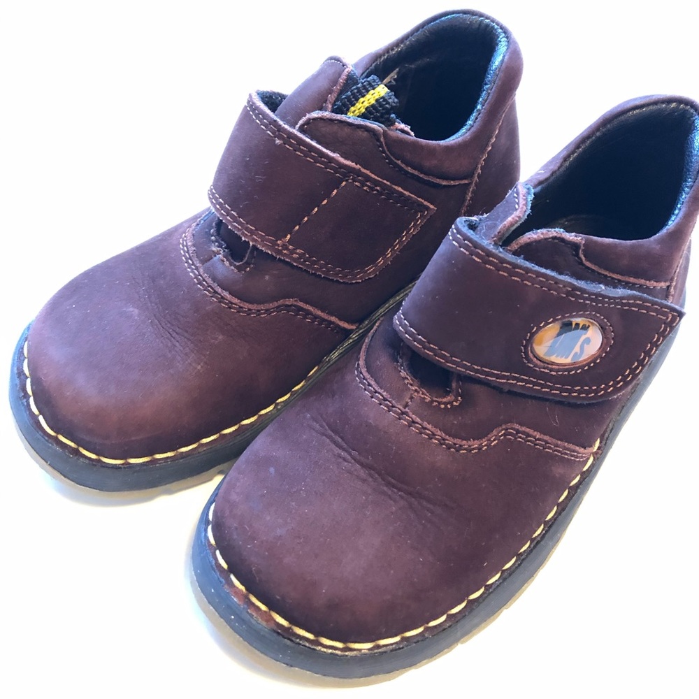 Dr. Martens brown suede toddler boots